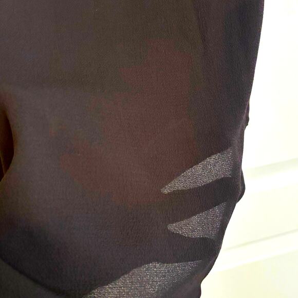 Michael Kors Wms XS Black Studded Sleeveless Tunic Blouse Flowy Moto Social - Picture 8 of 11